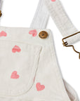Cream Pink Heart Print Dress