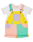 Pastel Colourblock Denim Shorts
