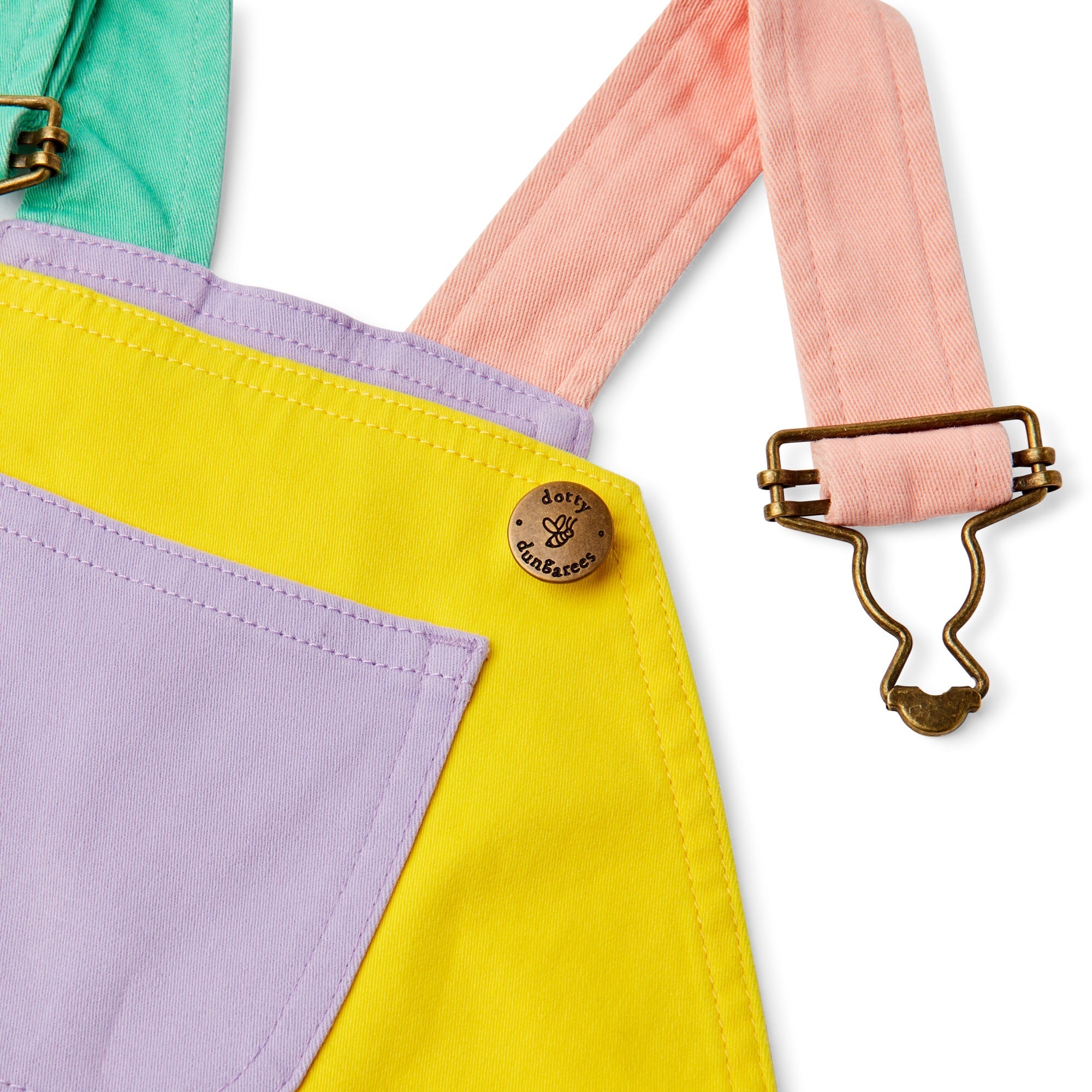 Pastel Colourblock Denim Shorts