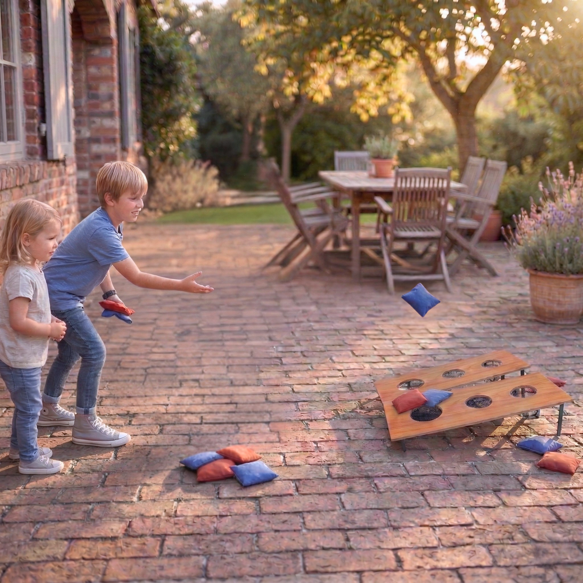 Double Deck Cornhole Game - Bean Bag Toss Game