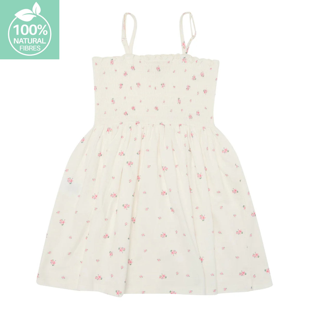 Let's Play Floral Jersey Dress - Cream