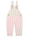 Classic Wide Stripe Denim Dungarees - Pink