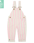 Classic Wide Stripe Denim Dungarees - Pink