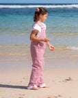 Maroon Check Seersucker Dungarees