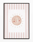 Boho Sunshine Print - Dusky Pink Stripes