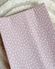 Anti-Roll Wedge Changing Mat - Dusky Pink Spotty Print