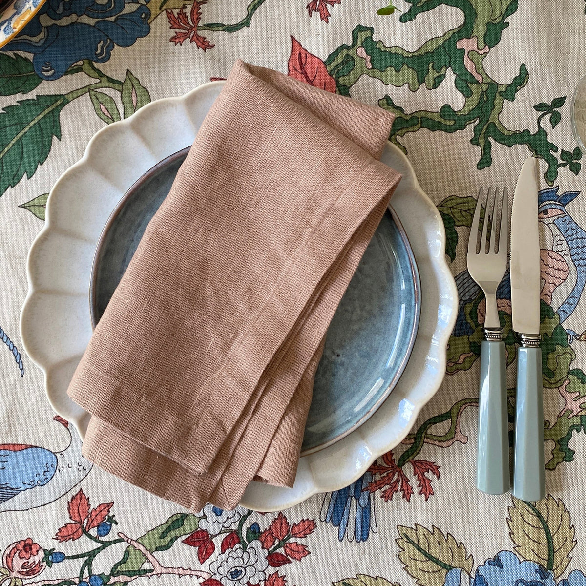 Dusky Pink Linen Napkin - 45 x 45cm, pack of 2