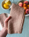 Dusky Pink Linen Napkin - 45 x 45cm, pack of 2