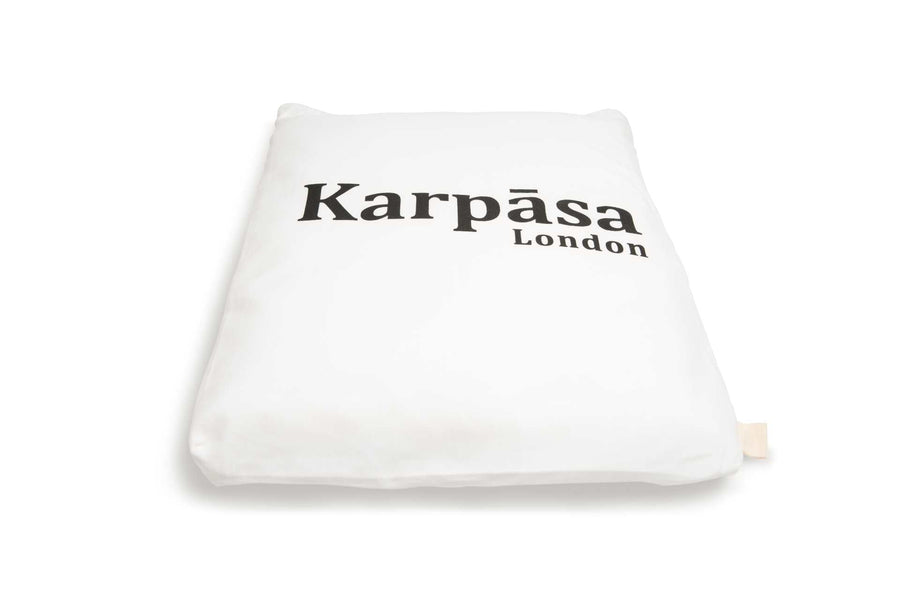 Luxury 100% organic cotton percale duvet cover, ultra-soft premium white bedding, breathable and durable, king or double size by Karpāsa London at brixbailey.com