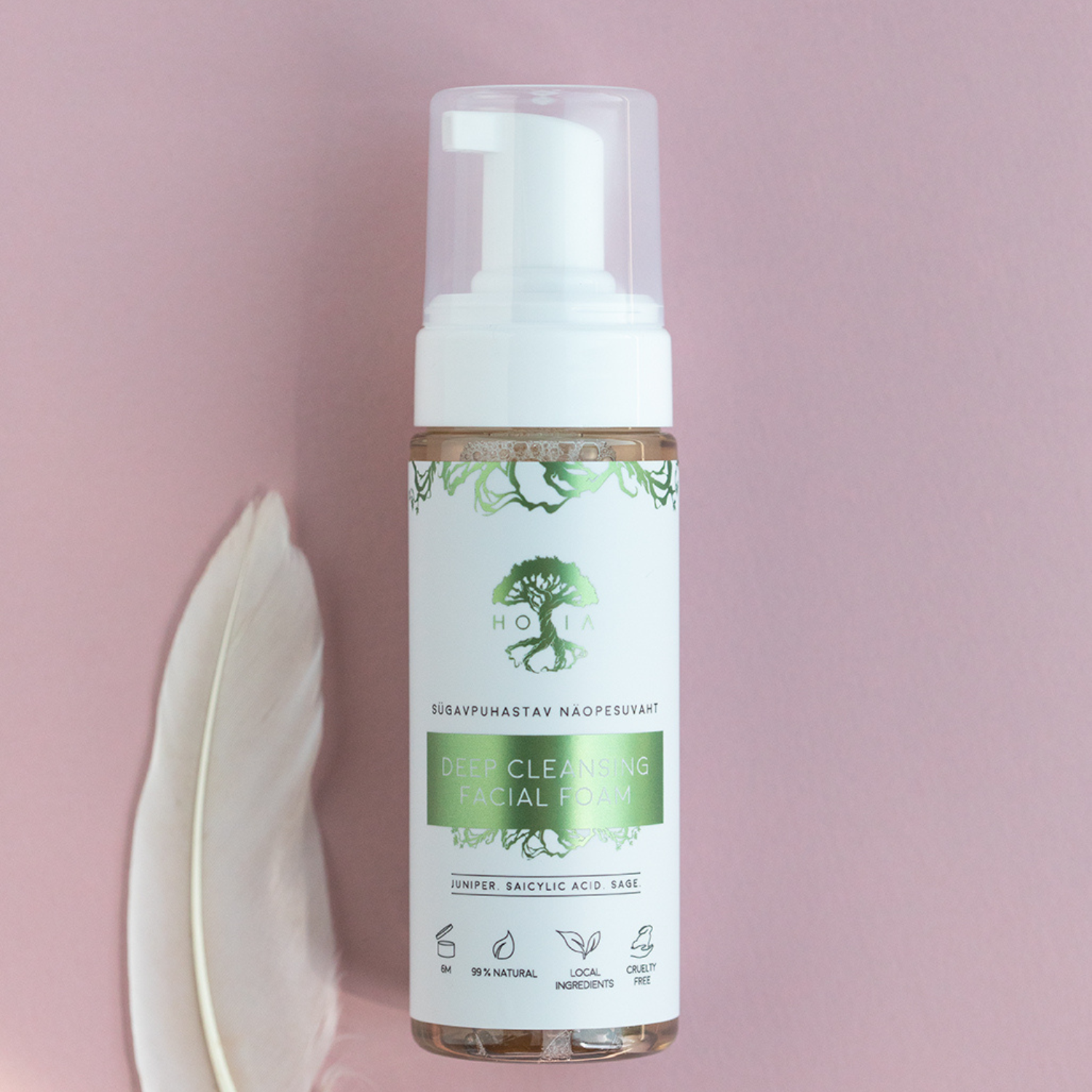 Deep Cleansing Face Wash Foam – Juniper &amp; Sage, Clears Acne by HOIA at www.brixbailey.com