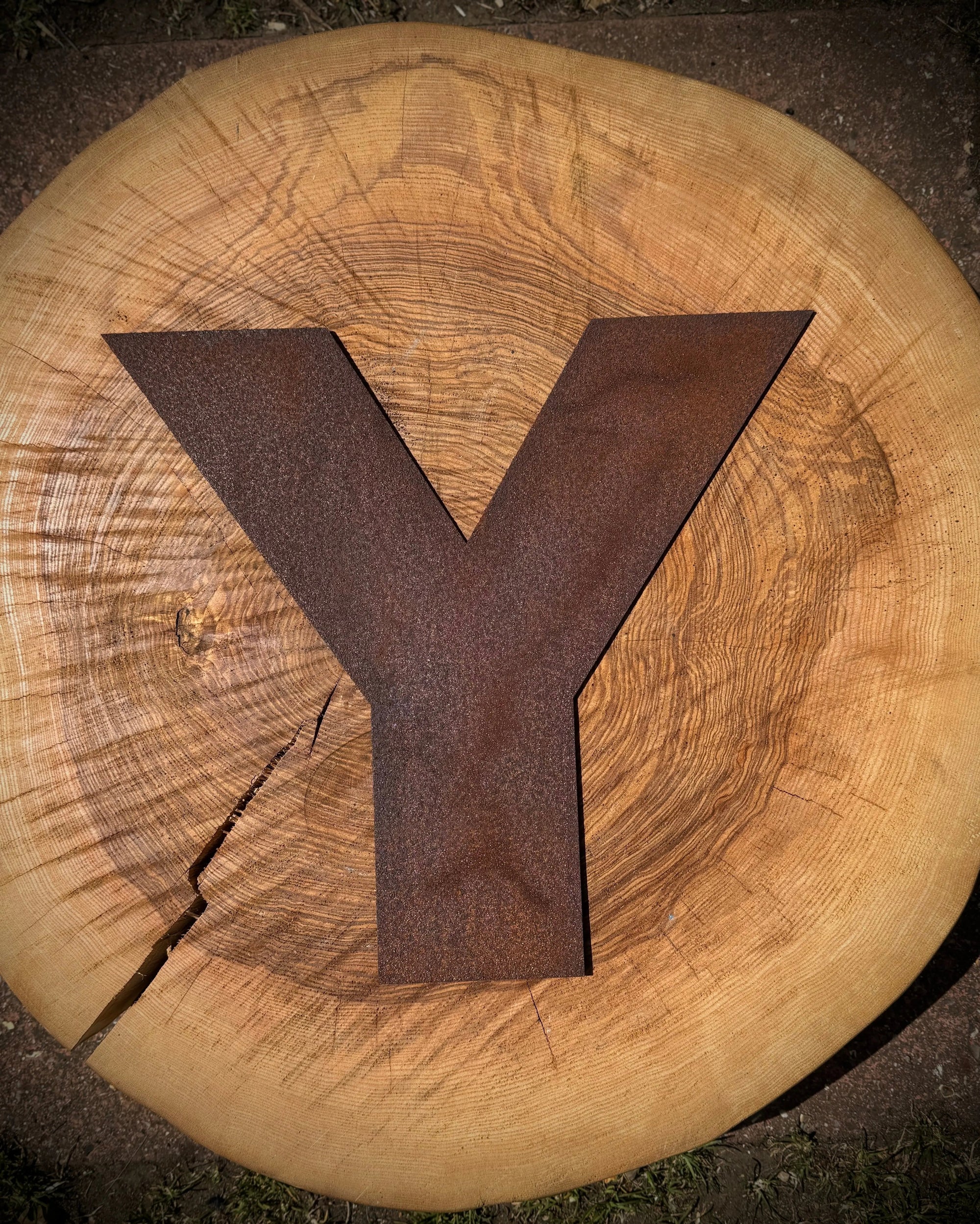 12″ Rusty Fat Font Metal Letters For The Home And Garden A–Z &amp; 0–9
