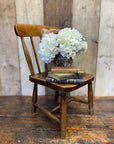 Antique Child’s Chair with Elm Seat – Nursery Book Display Plant Stand Chair C