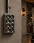 8 Gang 2 Way Toggle Light Switch | Cast Aluminium Surface Mounted