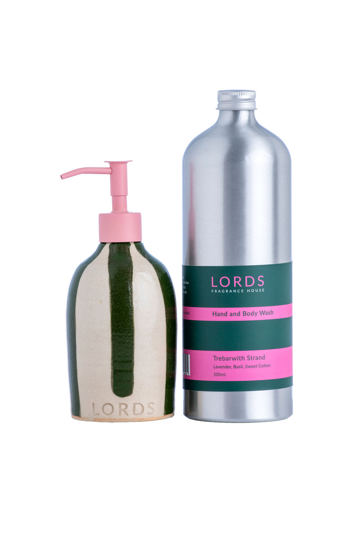 Ceramic Soap Holder &amp; 1 Litre Refill Set