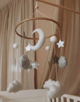 Handmade Moon And Stars baby mobile-8