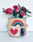 Rainbow and heart basket - Large