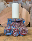 Rustic XL Church Candle Holder / Indian Pillar Base / Farmhouse Decor