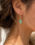 Simi Teardrop Gemstone Earrings: Pariba Onyx