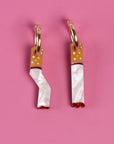 Cigarette Hoop Earrings