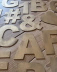 Gold Fat Font Metal Alphabet Letters – 5” or 12” Decorative Lettering A–Z