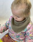 Khaki Double Sided Muslin Scarf Bib
