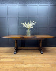 Vintage Old Charm Oak Kitchen Dining Table Extending Draw Leaf Refectory Style