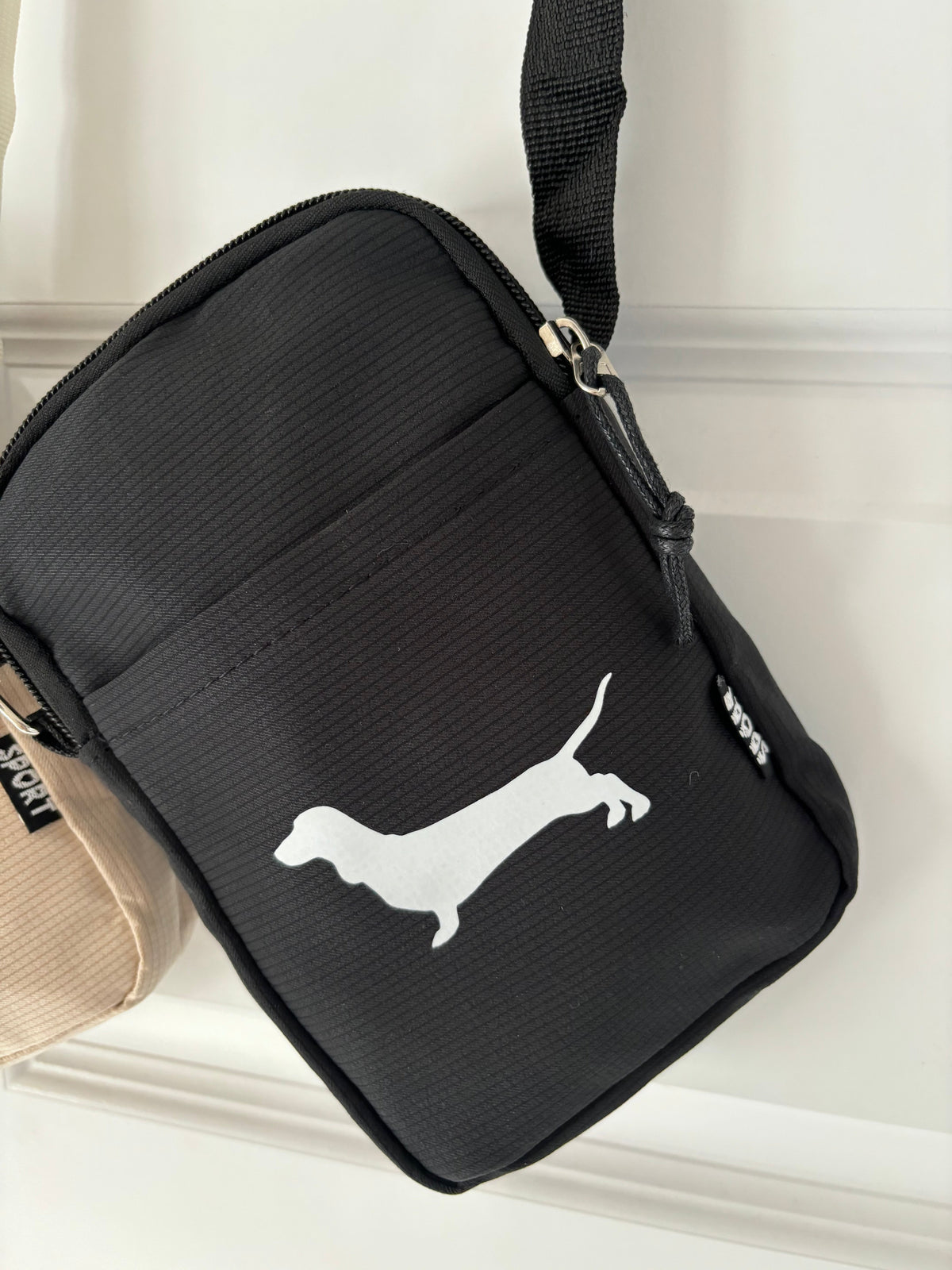 Dachshund Sausage Dog Cross Body Bag with Pouch &amp; Zipper