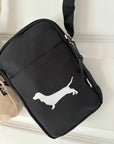Dachshund Sausage Dog Cross Body Bag with Pouch & Zipper