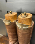 WWII Military Brown Leather Flying Army Boots with Boot Trees Jack Boots