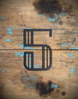 Black 5" or 12" Art Deco Metal Lettering A-Z 0-9