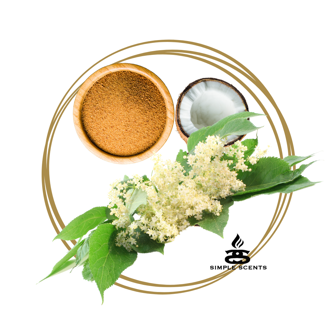 Elderflower &amp; Coconut Sugar - Simple Scents Ambience Rose Style Wax Melts