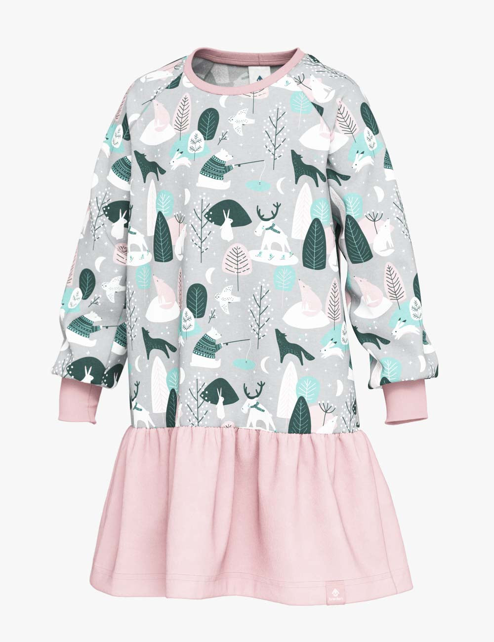 Girls Cotton Dress with Stretch Fit and European Style