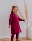 Girls Long Sleeve Sweatshirt Dress