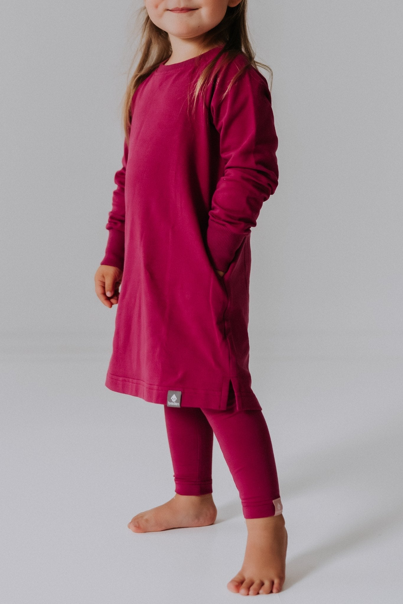 Girls Long Sleeve Sweatshirt Dress