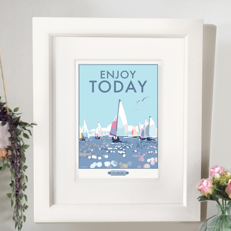 Vintage Seaside Poster Print