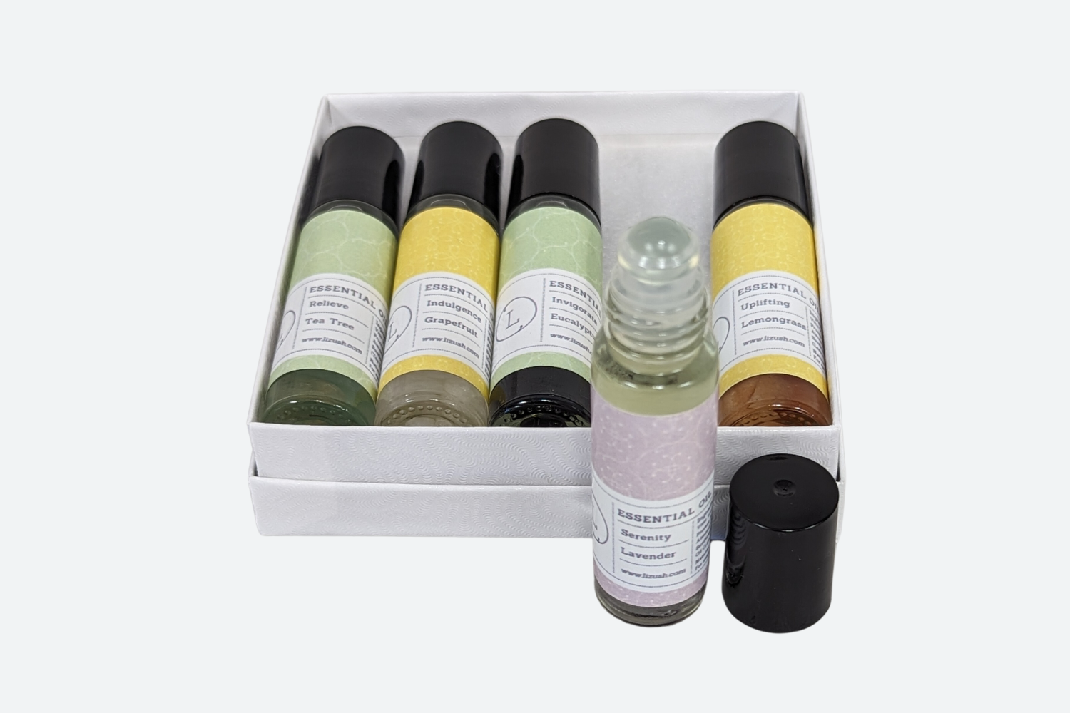 Essential Oils Roll-On with Crystals - set of 5-3
