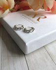 Tiny Boho sterling silver 925 hoop earrings