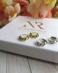 Tiny Boho sterling silver 925 hoop earrings