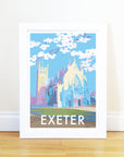 Exeter Vintage Travel Poster Print