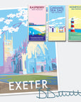 Exeter Vintage Travel Poster Print