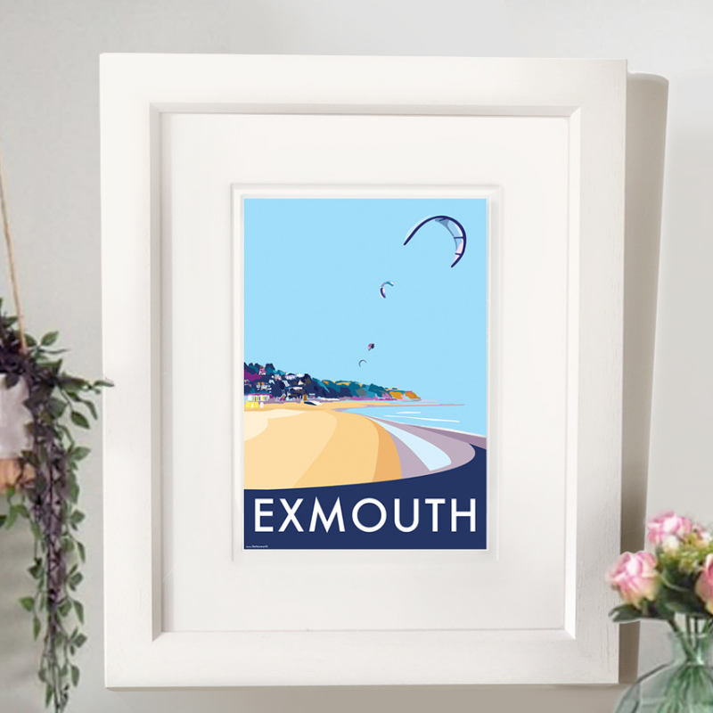 Exmouth Vintage Seaside Travel Poster Print