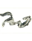 Silver Steed Front and Hind Horse Studs Earrings