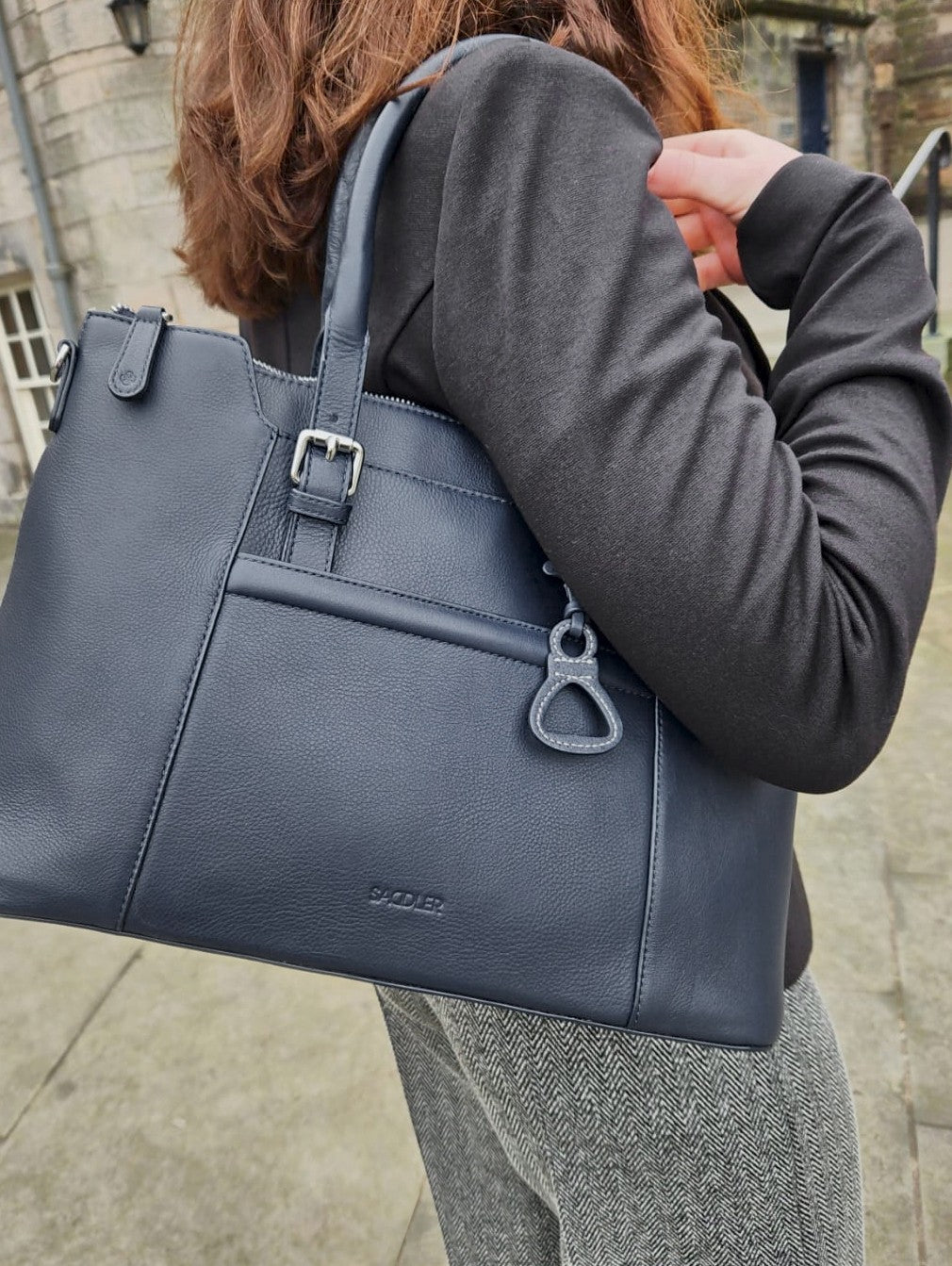 Elizabeth Leather Workbag  - Handmade by Saddler - Practical, Spacious &amp; Elegant Design