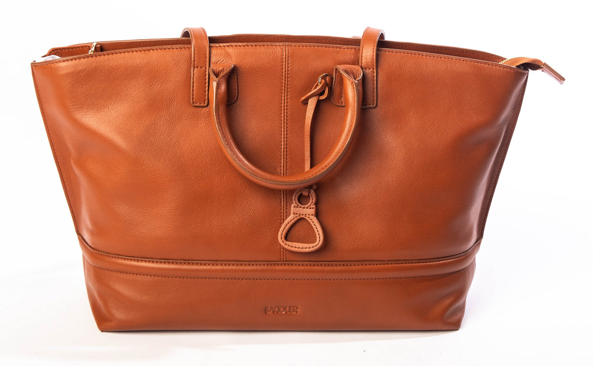 Victoria Oversize East West Tote Bag for Women - handmade by Saddler