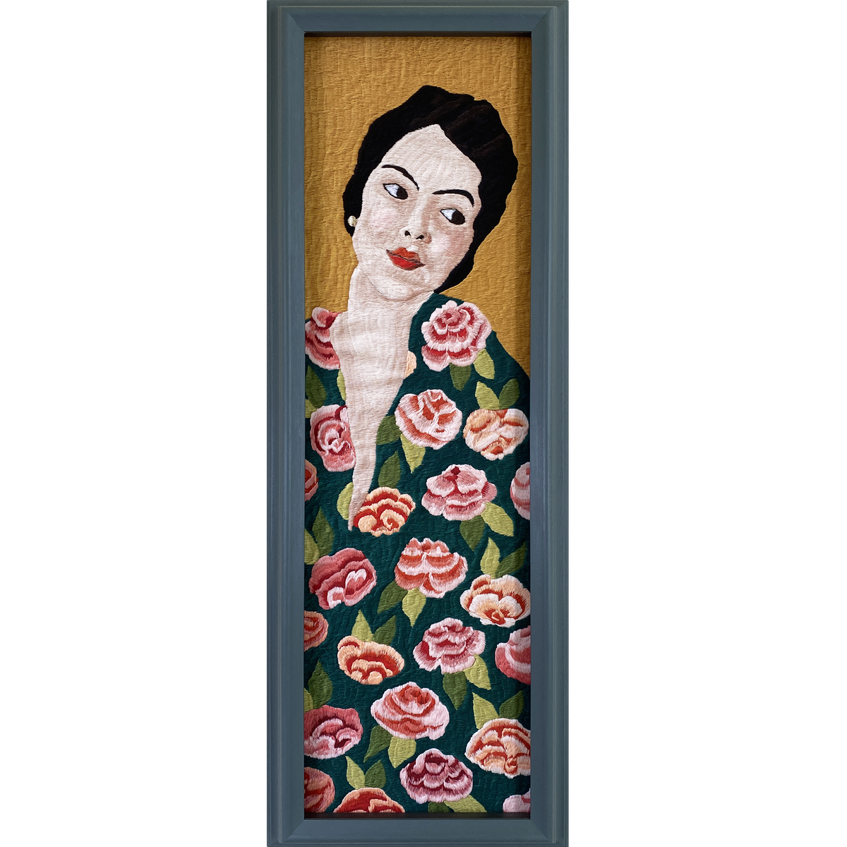 Etta Framed Embroidery Print