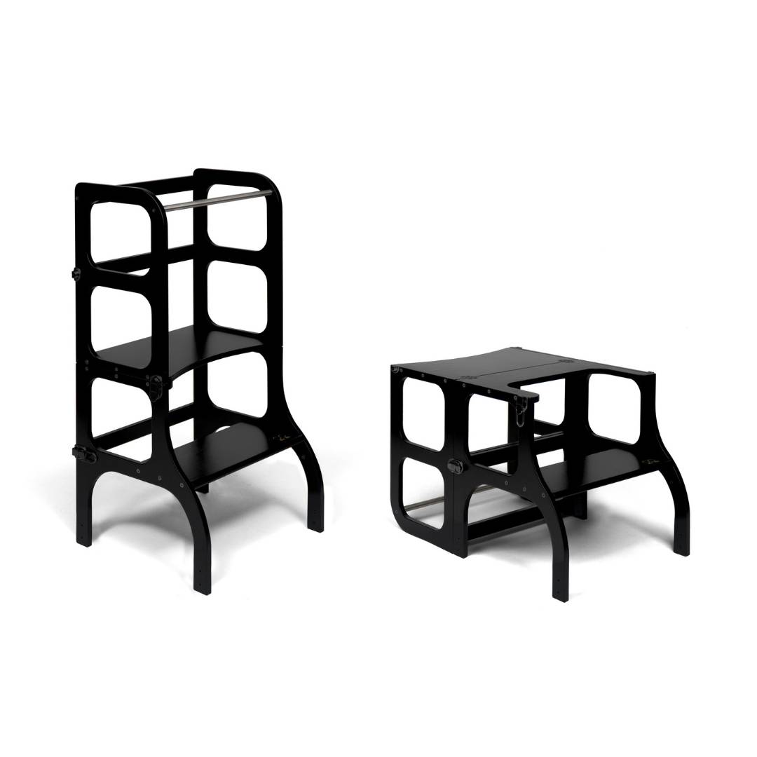 Encourage Child Independence with Montessori-inspired STEP’n’SIT® Helper Tower and Table - Safe &amp; Innovative Design by Ette Tete at www.brixbailey.com