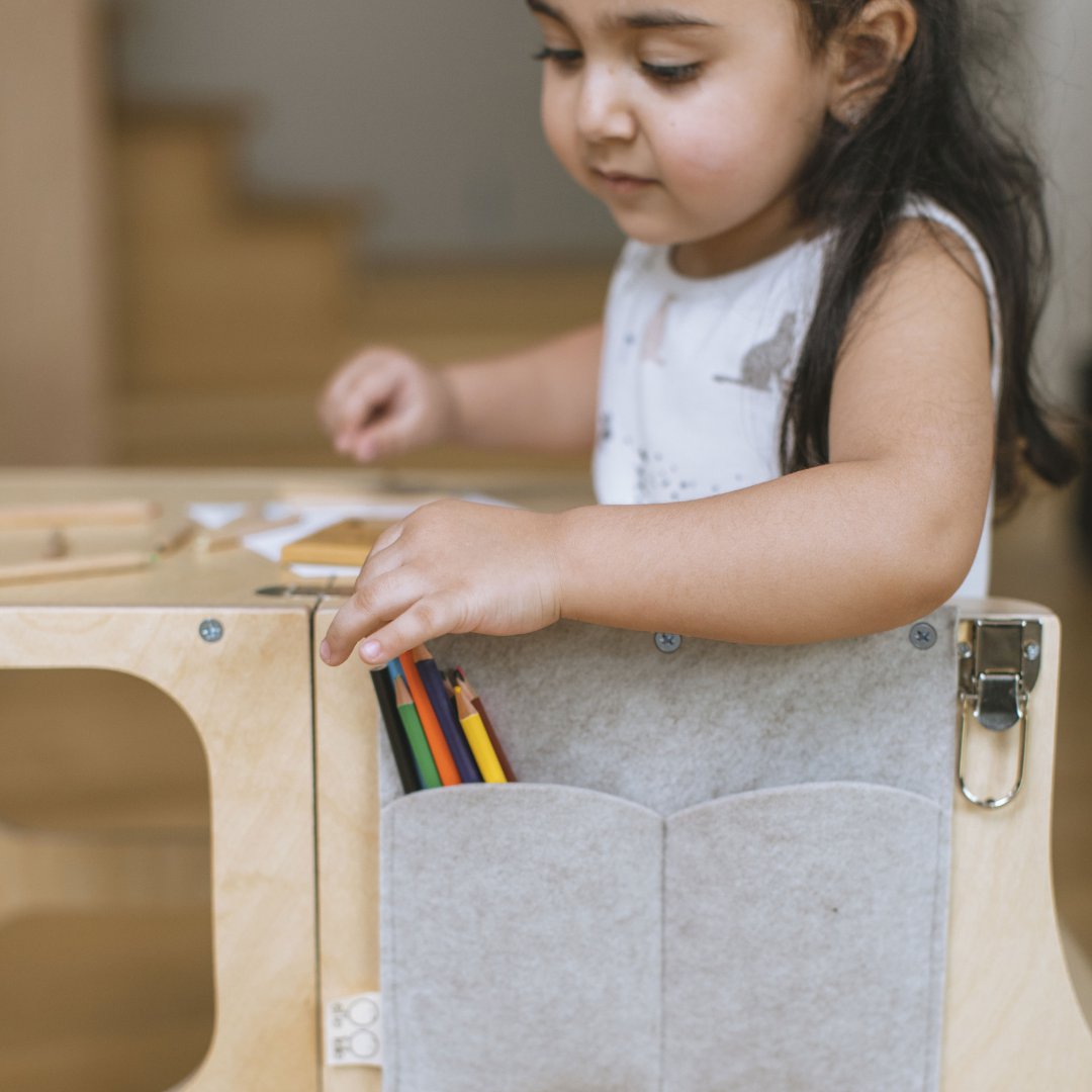 Convertible Two in One Wooden Helper Tower and Table