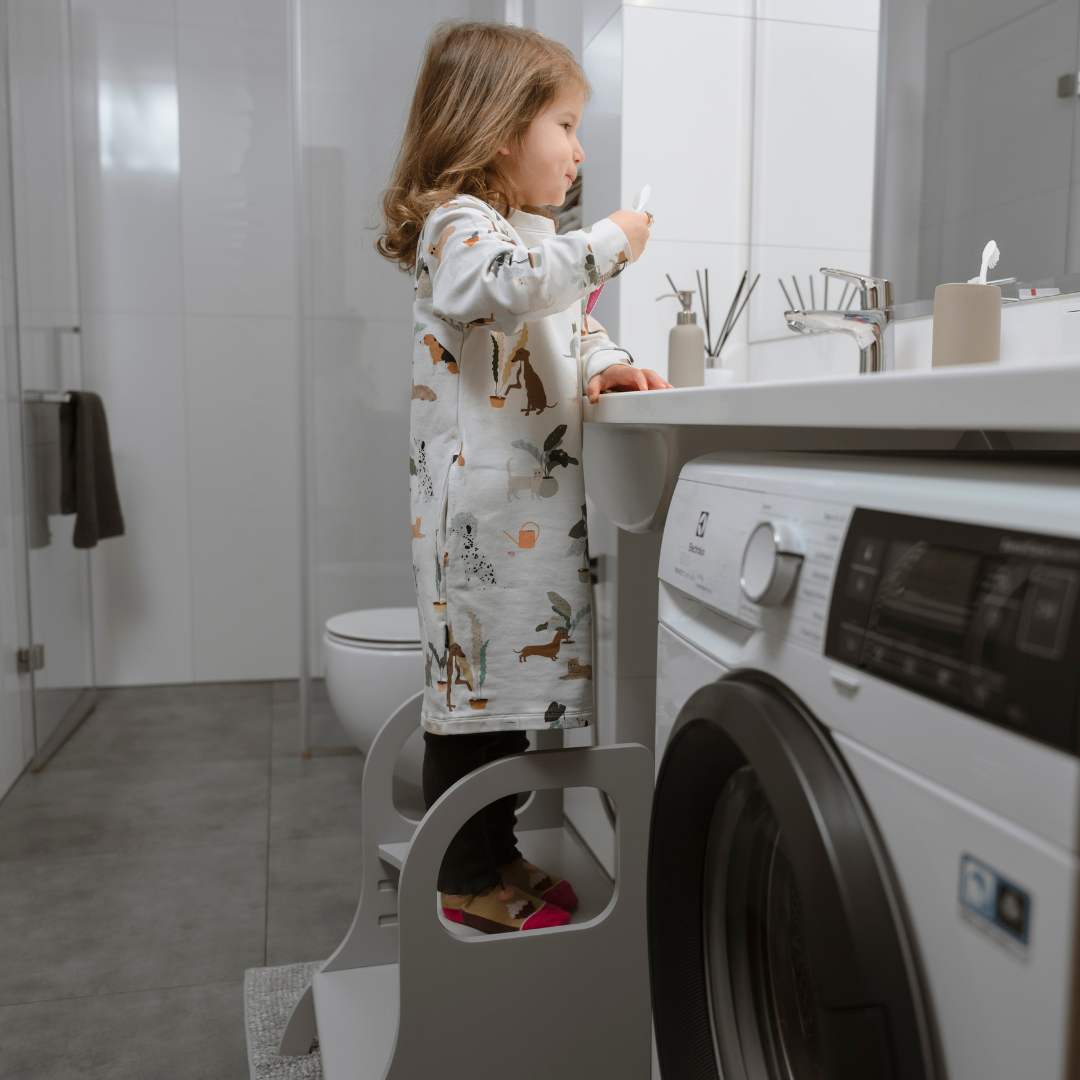 MIIMO Adjustable Height Step Stool - Safe &amp; Versatile for Kids by Ette Tete at www.brixbailey.com