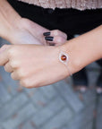 Decorative Amber & Silver Ball Bracelet