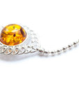 Decorative Amber & Silver Ball Bracelet
